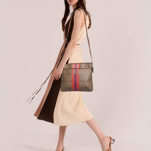 Coach Varsity Stripe Monogram Crossbody Bag - Picture 7 of 7